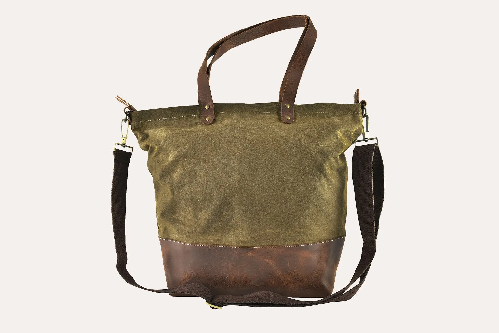 👜 Boyfriend Tote – Canvas & Leather Everyday Bag