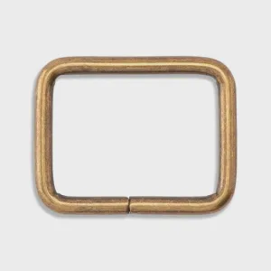 1” Rectangle Rings - Antique Brass (Set of 2)