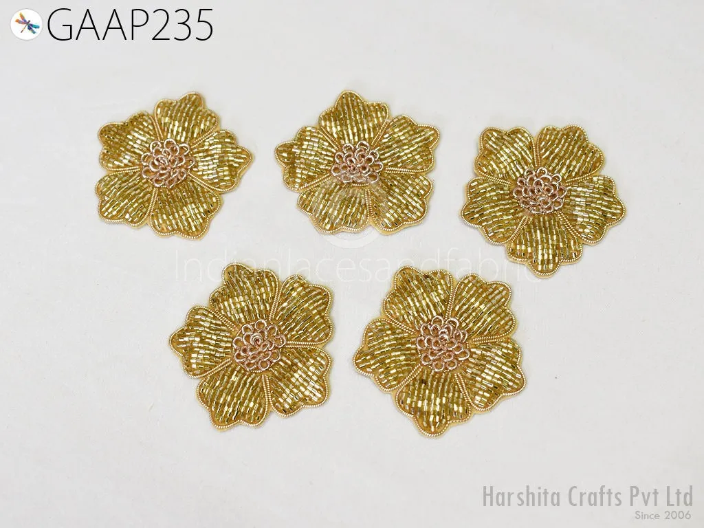 10 Pieces Handcrafted Indian Beaded Patches, Embroidery Sew on Patch, Decorative Applique, Denims Crafting Supply Beach Bags Hats Home Decor