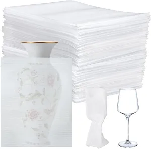 100Pack Packing Foam Pouches 12x16 inch, Large Cushion Foam Wrap Pouches for Safeguarding Mugs,Cups,Glasses,China and Dishes - Ideal Packing Supplies for Moving and Storage