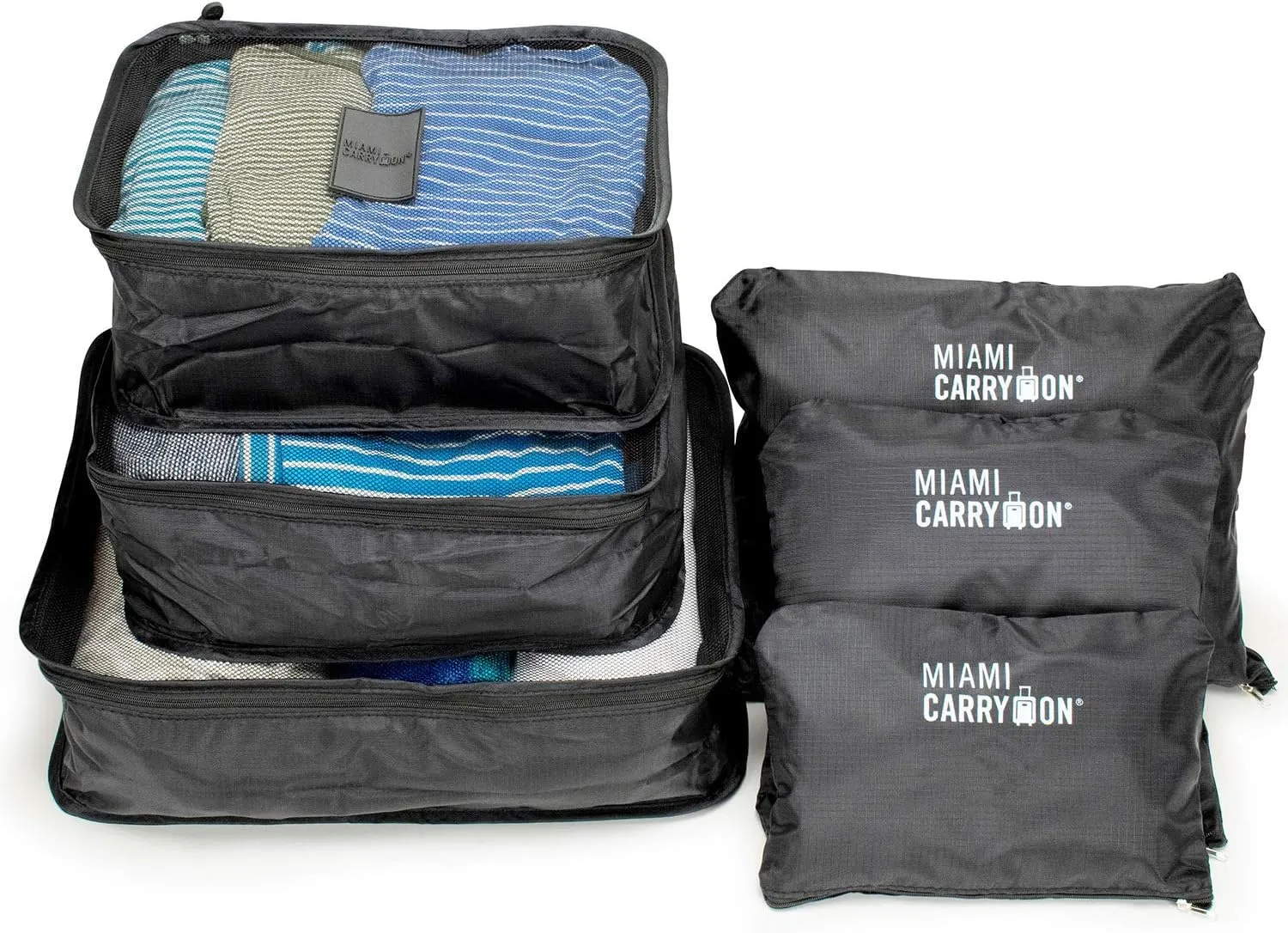 12-Piece Packing Cubes for Luggage Organization (Black)