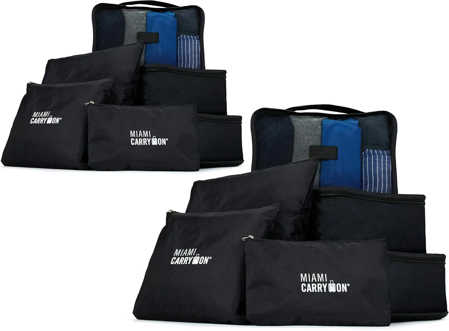 12-Piece Packing Cubes for Luggage Organization (Black)