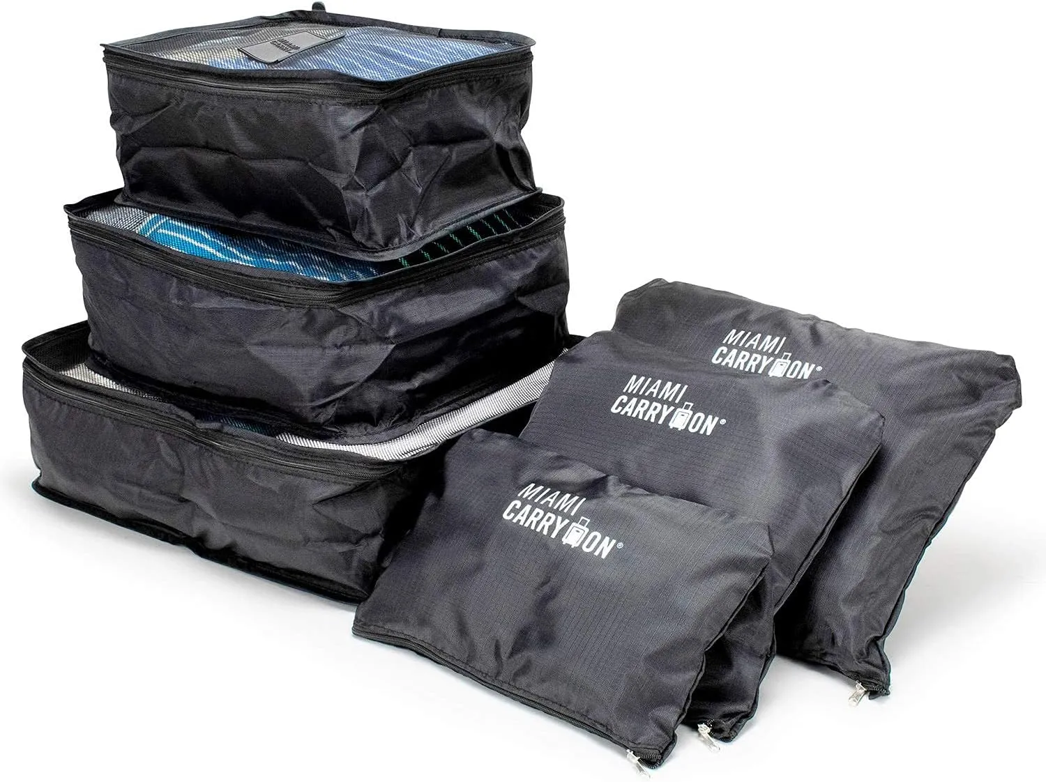 12-Piece Packing Cubes for Luggage Organization (Black)