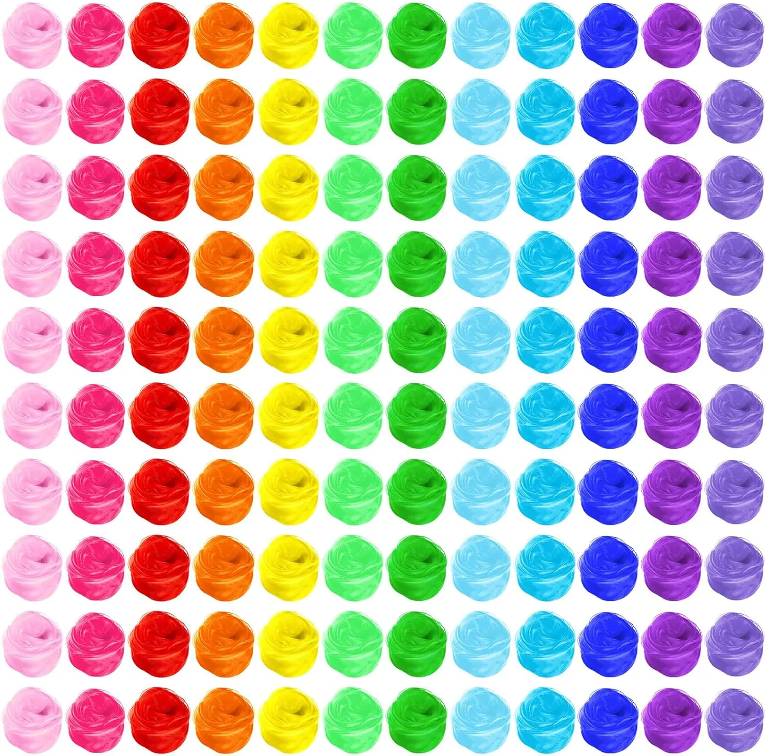 120 Pcs Dance Scarves Bulk 12 Colors Square Juggling Play Silk Scarves 24 x 24 in Colorful Rainbow Chiffon Music Movement Dancing Performance Props Accessories Learning Supplies