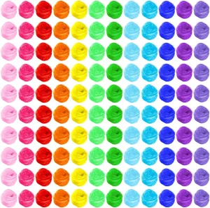 120 Pcs Dance Scarves Bulk 12 Colors Square Juggling Play Silk Scarves 24 x 24 in Colorful Rainbow Chiffon Music Movement Dancing Performance Props Accessories Learning Supplies