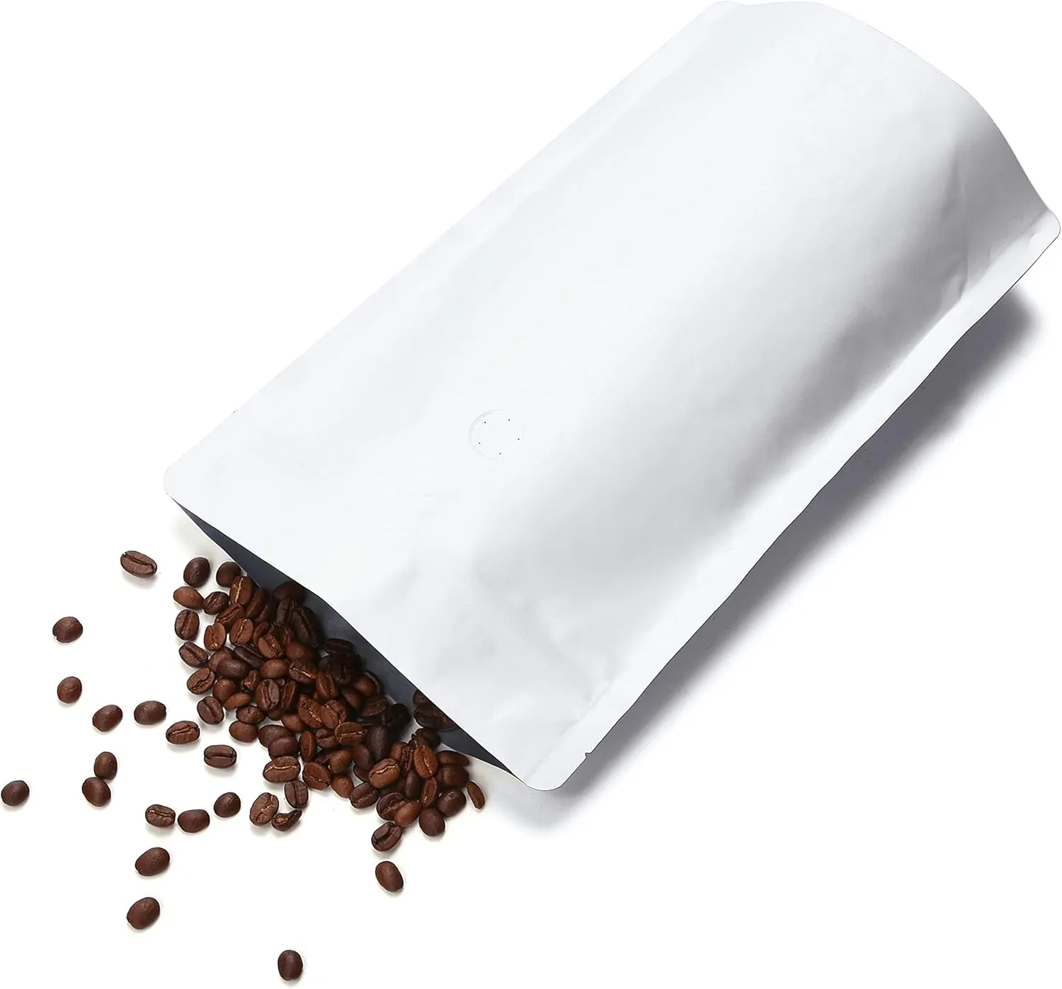12oz Coffee Bags 100 Pieces - High Barrier White Kraft Paper Stand up Ziplock Pouches Bags with Valve & Zipper (100 Pcs, 12 Ounce/340 Gram/0.75 lb)