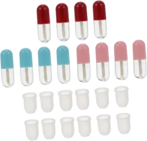 12Pcs Mini Tubes Refillable Lip Gloss Containers Durable Sealing Convenient for Travel for Cosmetic Bags and Purses Random Colors