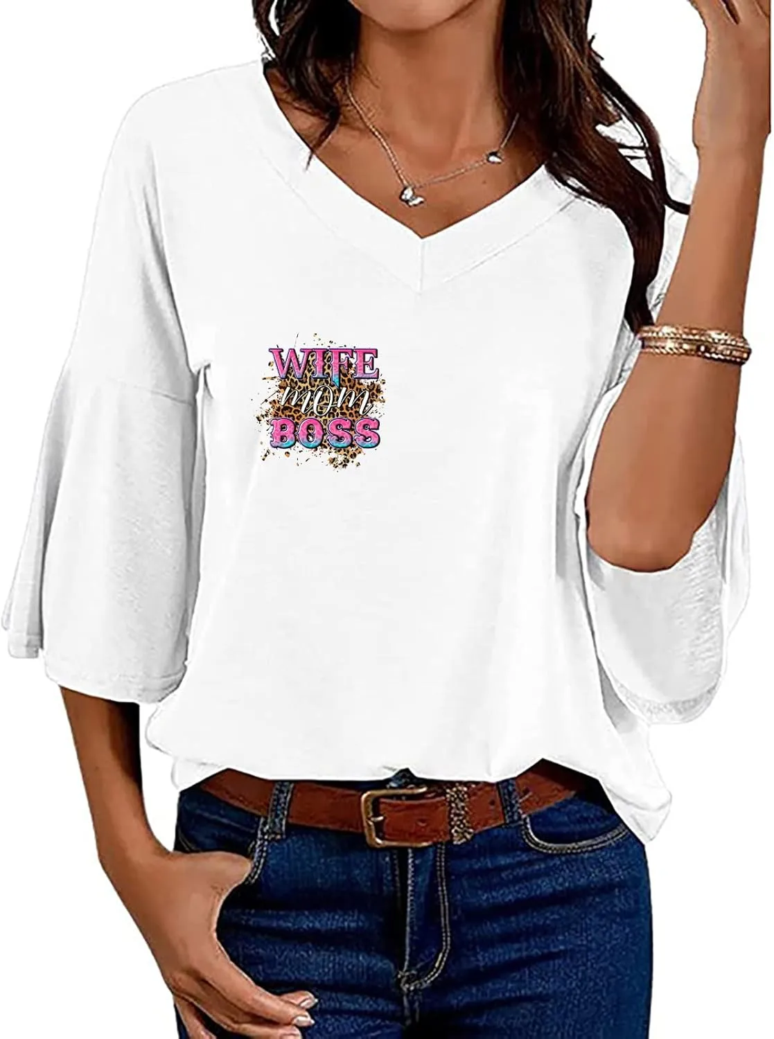 12Pcs Wife Mom Boss Iron On Decals for Clothing Mama Iron On Patches Washable DIY Heat Transfer Stickers for T-Shirt Jeans