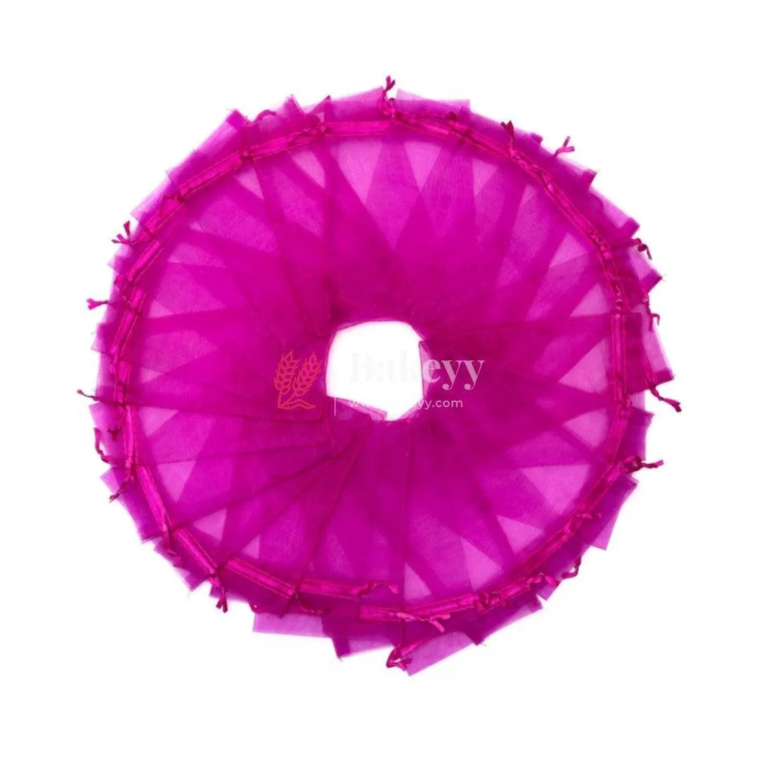 13x18 CM | Organza Potli Bags | Dark Pink Colour | Candy Bag| Pack of 50