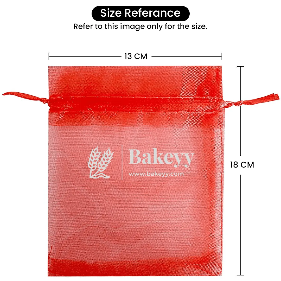 13x18 CM | Organza Potli Bags | White Colour | Candy Bag| Pack of 50