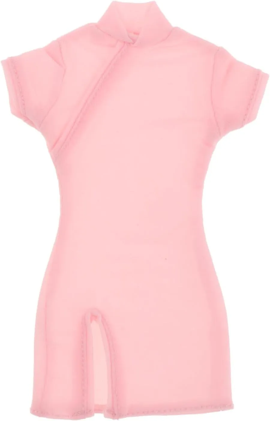 1/6 Scale Girl Cheongsam Dress Clothing Traditional Fashion Costume Mini Doll Elastic Dress for 12'' inch Woman Action Figure, Pink