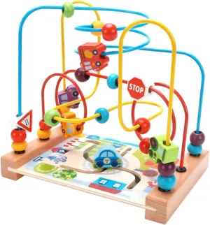 1Pc Ocean Beaded Maze for Multifunctional Intelligence Beaded for Early Education Fun and Learning Tool for Hand Eye Coordination and Graphic Cognition