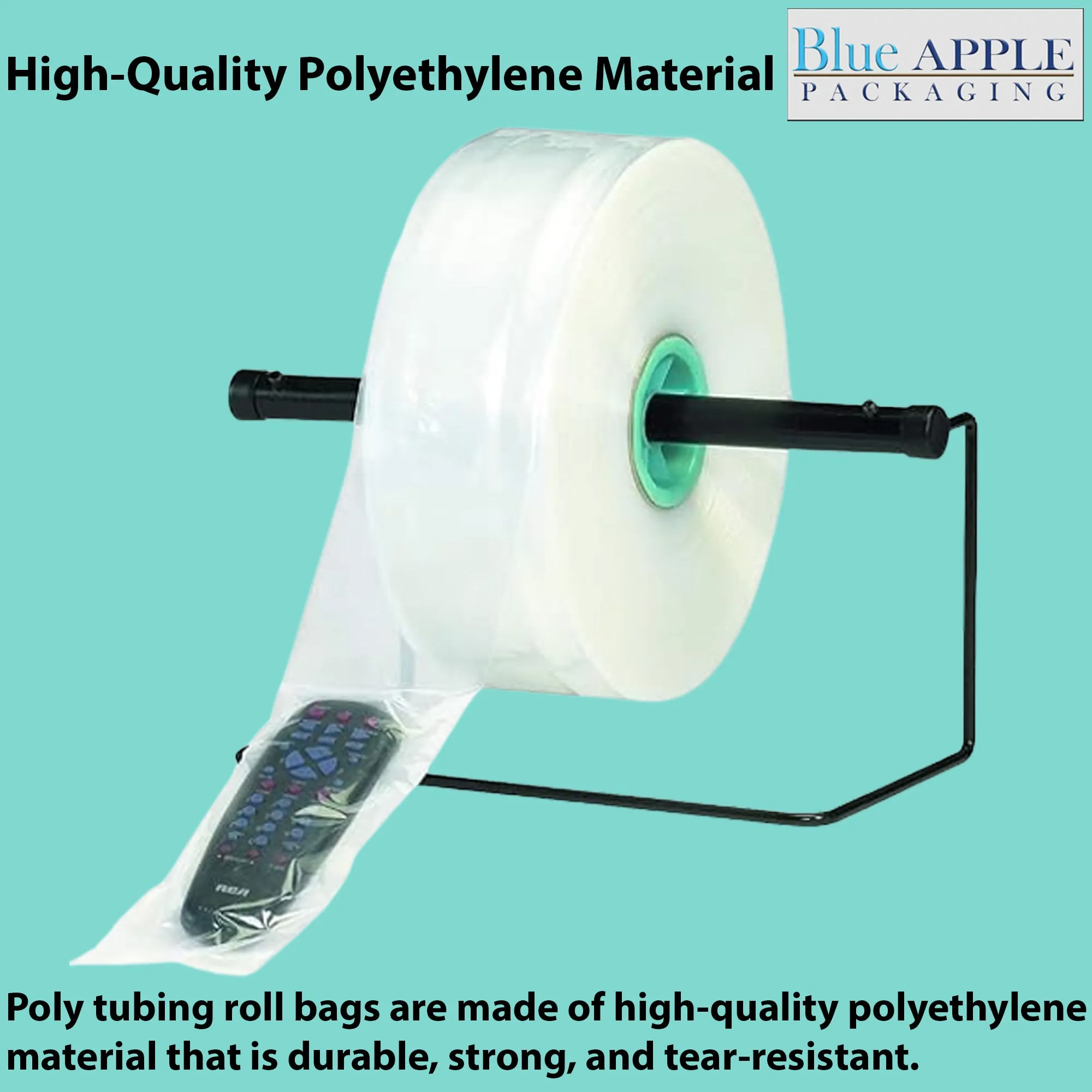 2 inch x 1075ft Poly Tubing Roll 4 Mil LDPE Low Density