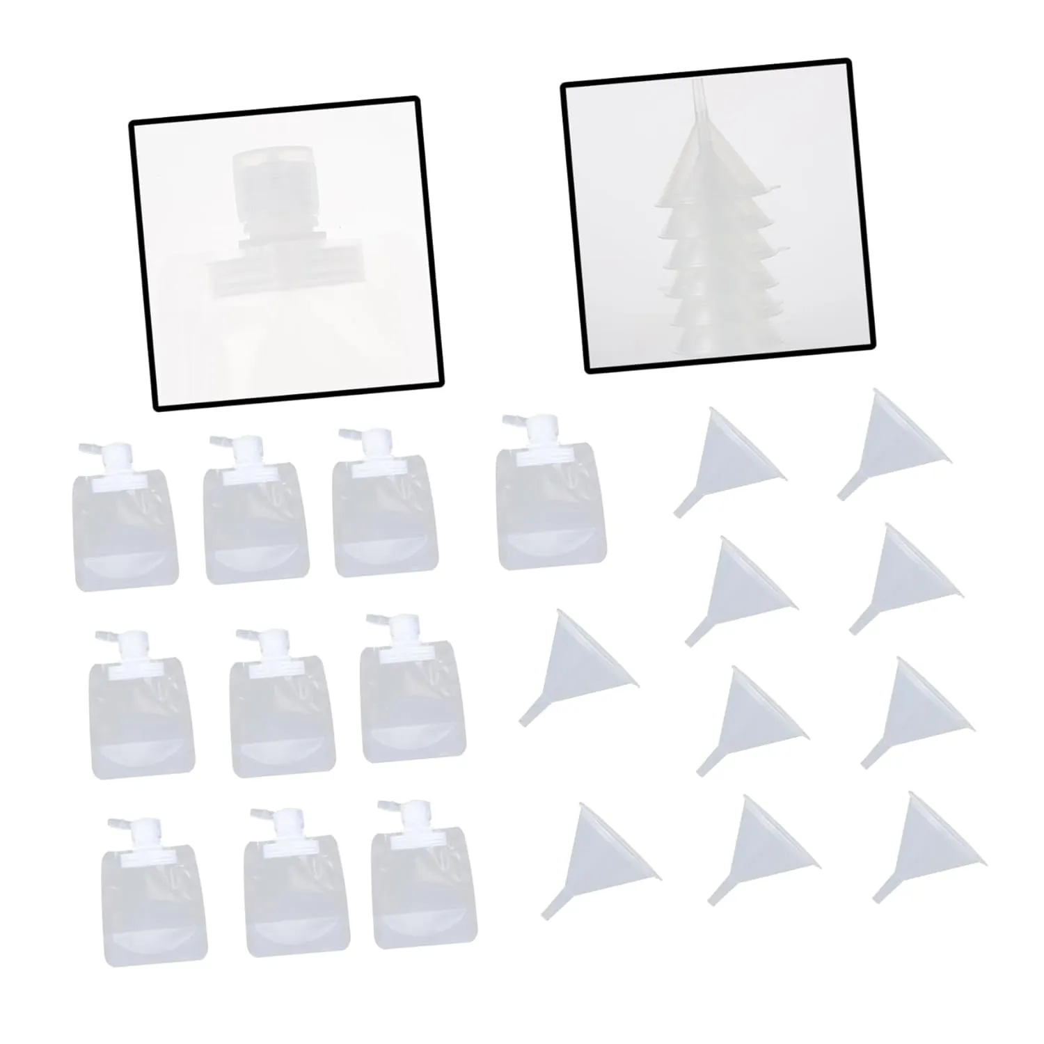 2 Sets Travel Lotion Emulsion Bags Refillable Squeeze Pouches Leakproof Portable Toiletry Containers