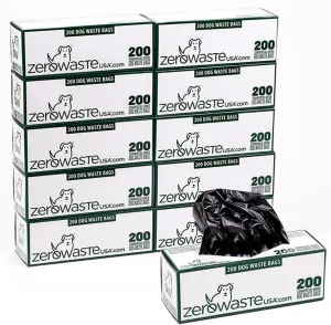 2,000 Premium Dog Waste Station Refill Roll Bags - Guaranteed to fit any commercial roll bag dispenser (10 rolls of 200 bags)