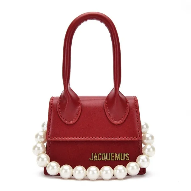 2021 New High Quality Designer Sac PU Leather Shoulder Bags Female Mini Crossbody Bag Purse Jacquemus Lipstick Bag for Women