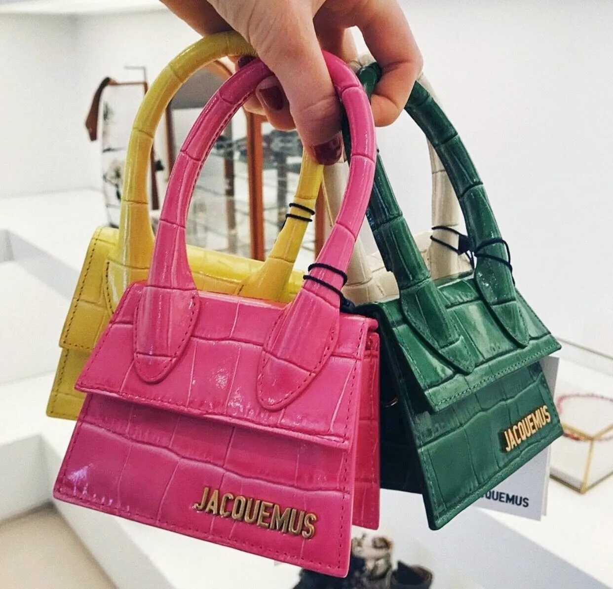 2021 New High Quality Designer Sac PU Leather Shoulder Bags Female Mini Crossbody Bag Purse Jacquemus Lipstick Bag for Women