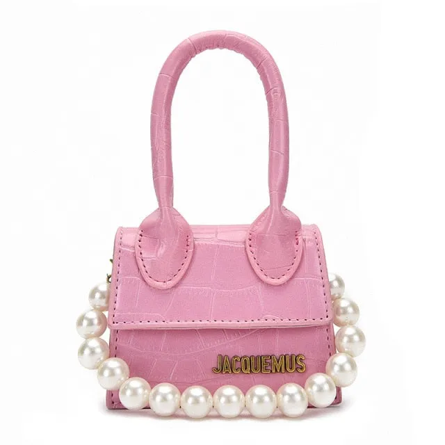 2021 New High Quality Designer Sac PU Leather Shoulder Bags Female Mini Crossbody Bag Purse Jacquemus Lipstick Bag for Women