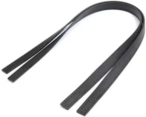 24” byhands Boston Series Saffiano Pattern Genuine Leather Purse Handles, Shoulder Bag Strap, Black (30-6102)