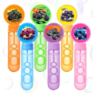 24 Pcs Monster Truck Bubbles for Kids Party Favors Bubble Wands 6 Colors Bubble Solution Mini Bubbles Bulk Toddler Outdoor Toys for Boys Prize Goodie Bag Stuffers Summer Gift Birthday Party Supplies