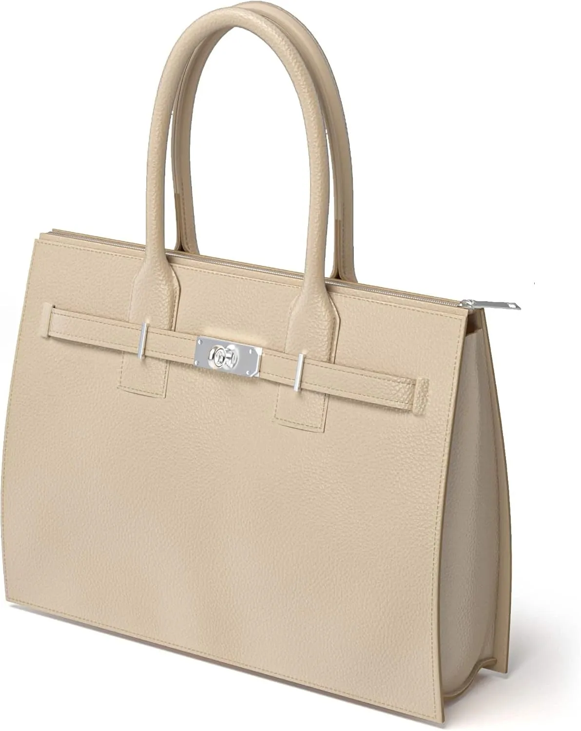 30636 Women's Hand Shoulder Bag Genuine Leather with Zip Compartments