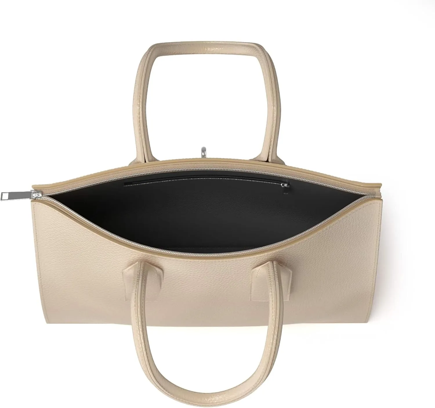 30636 Women's Hand Shoulder Bag Genuine Leather with Zip Compartments