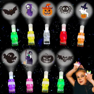 36 Pcs Halloween Party Favors Light Up Finger Lights Led Glow Finger Lights Glow in The Dark Toys Bulk for Halloween Classroom Prizes Trick or Treat Goodie Bag Fillers Gifts