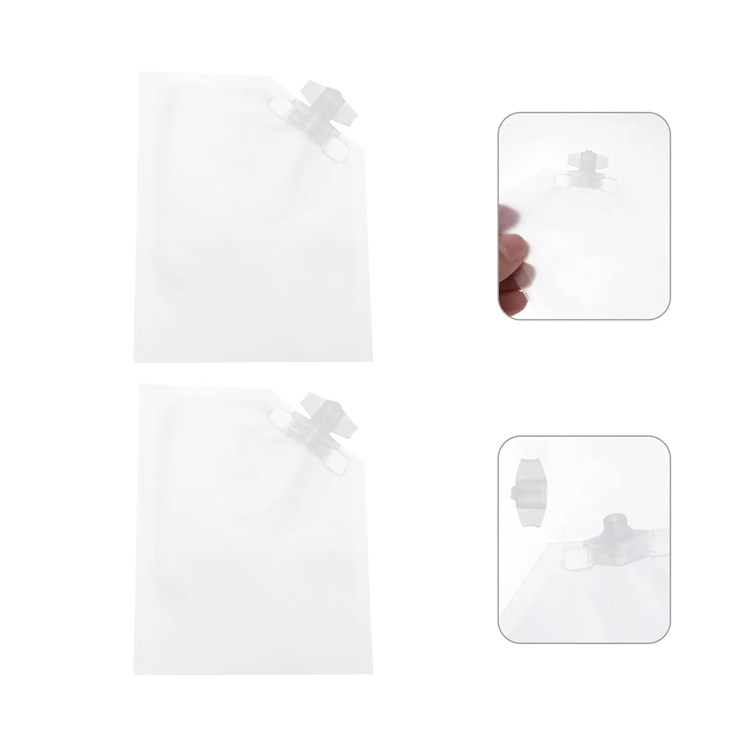 3sets Mini Toiletries Bag Travel Lotion Bags Fillable Cosmetic Pouch 10ml Emulsion Dispenser 20pcs*3