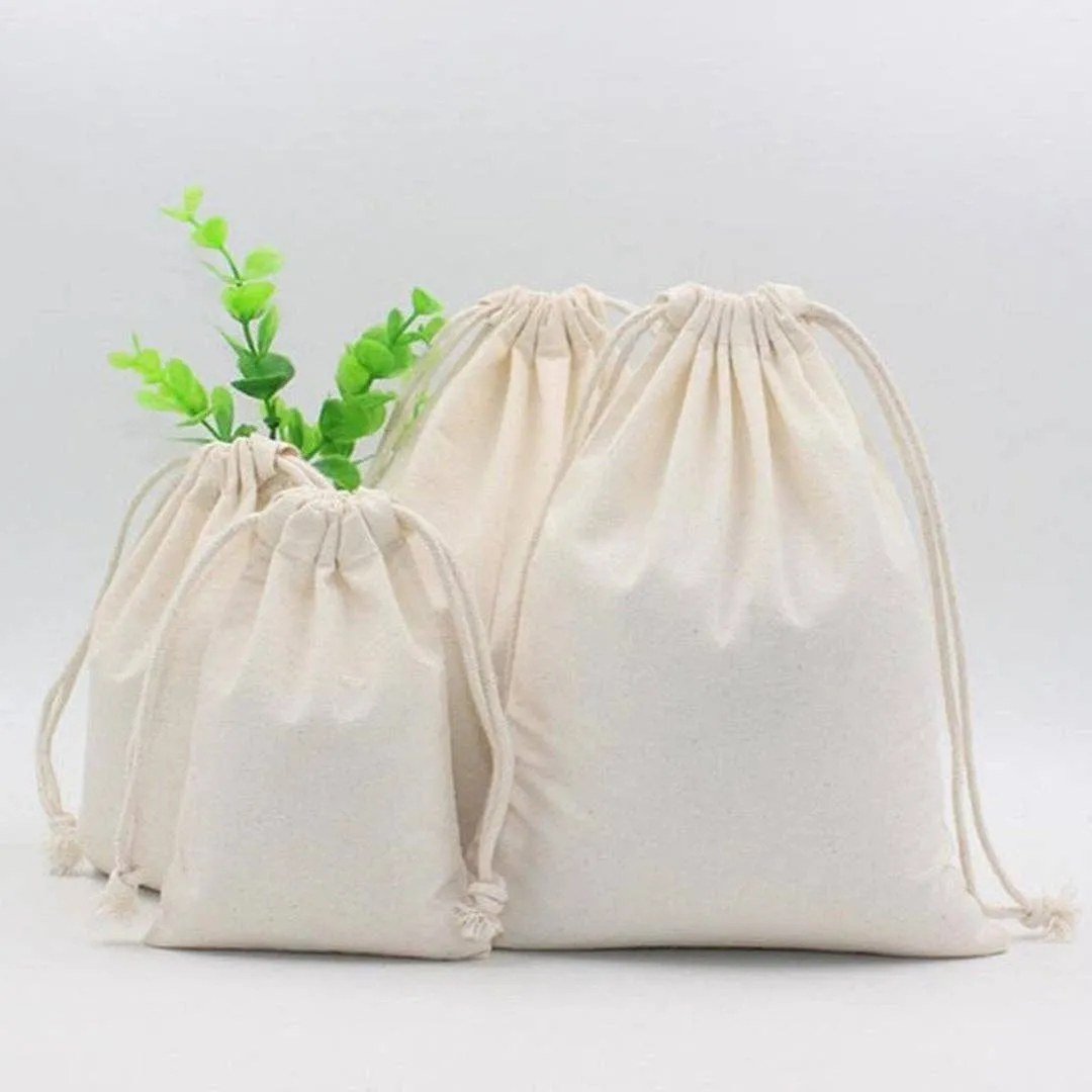 6"x9"  Canvas Drawstring Pouch / Favor Bag