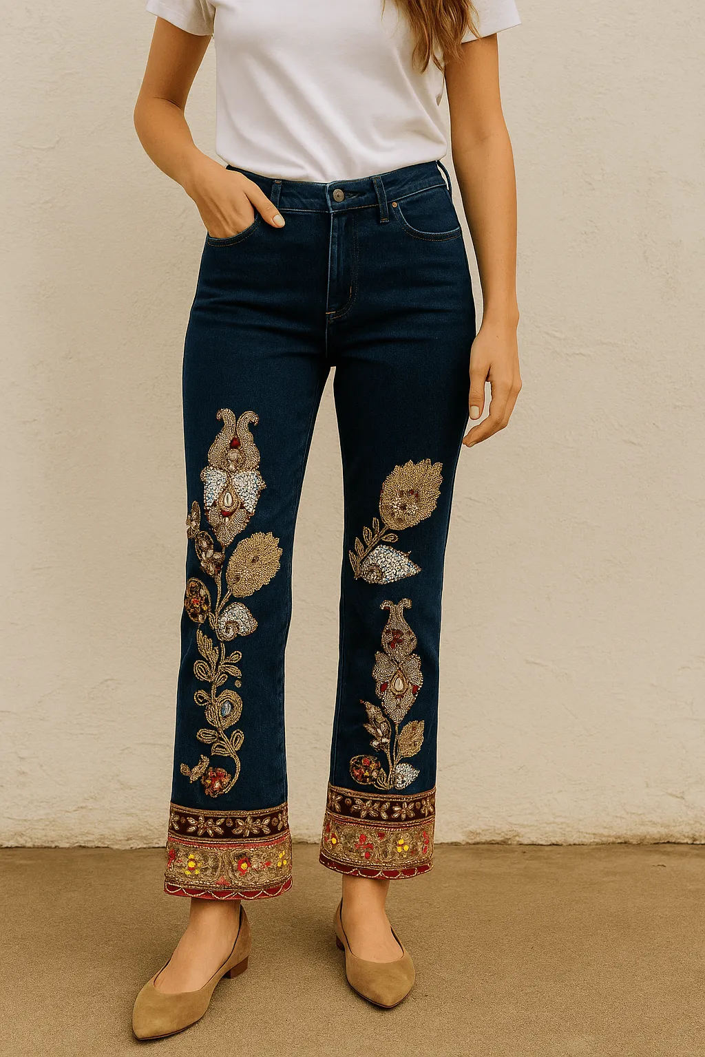 Aafreen -handcrafted jeans
