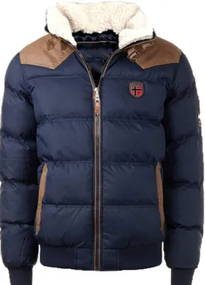 Abraham Men's Winter Jacket Quilted Jacket Quilted Size S-XXL - Navy, M