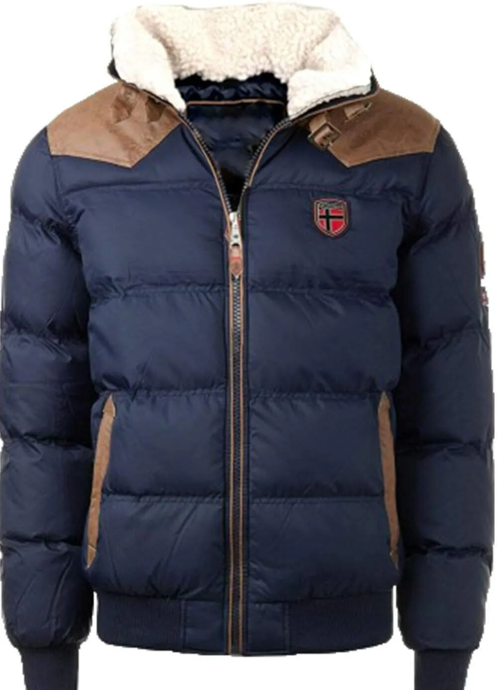 Abraham Men's Winter Jacket Quilted Jacket Quilted Size S-XXL - Navy, M
