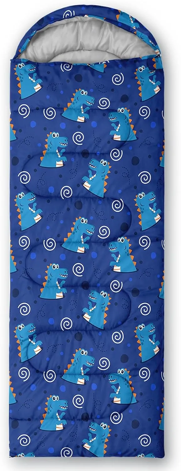 AILONEN Sports Sleeping Bag for Kids Boys,Warm and Cool Weather,Lightweight,Waterproof Backpacking,Soccer Basketball Baseball Rugby Tennis Ball Game Graffiti Sleeping Bag for Camping