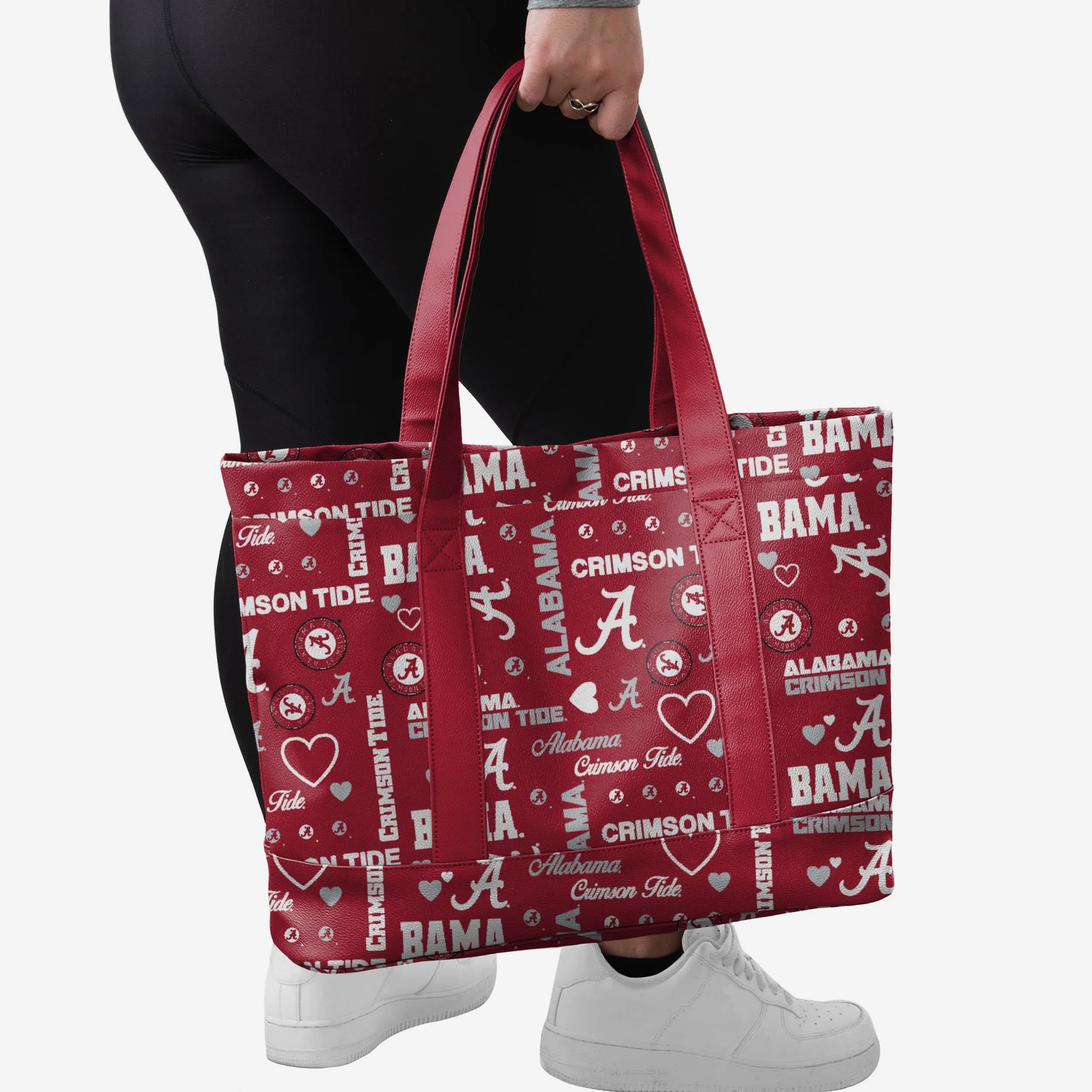 Alabama Crimson Tide Logo Love Tote Bag