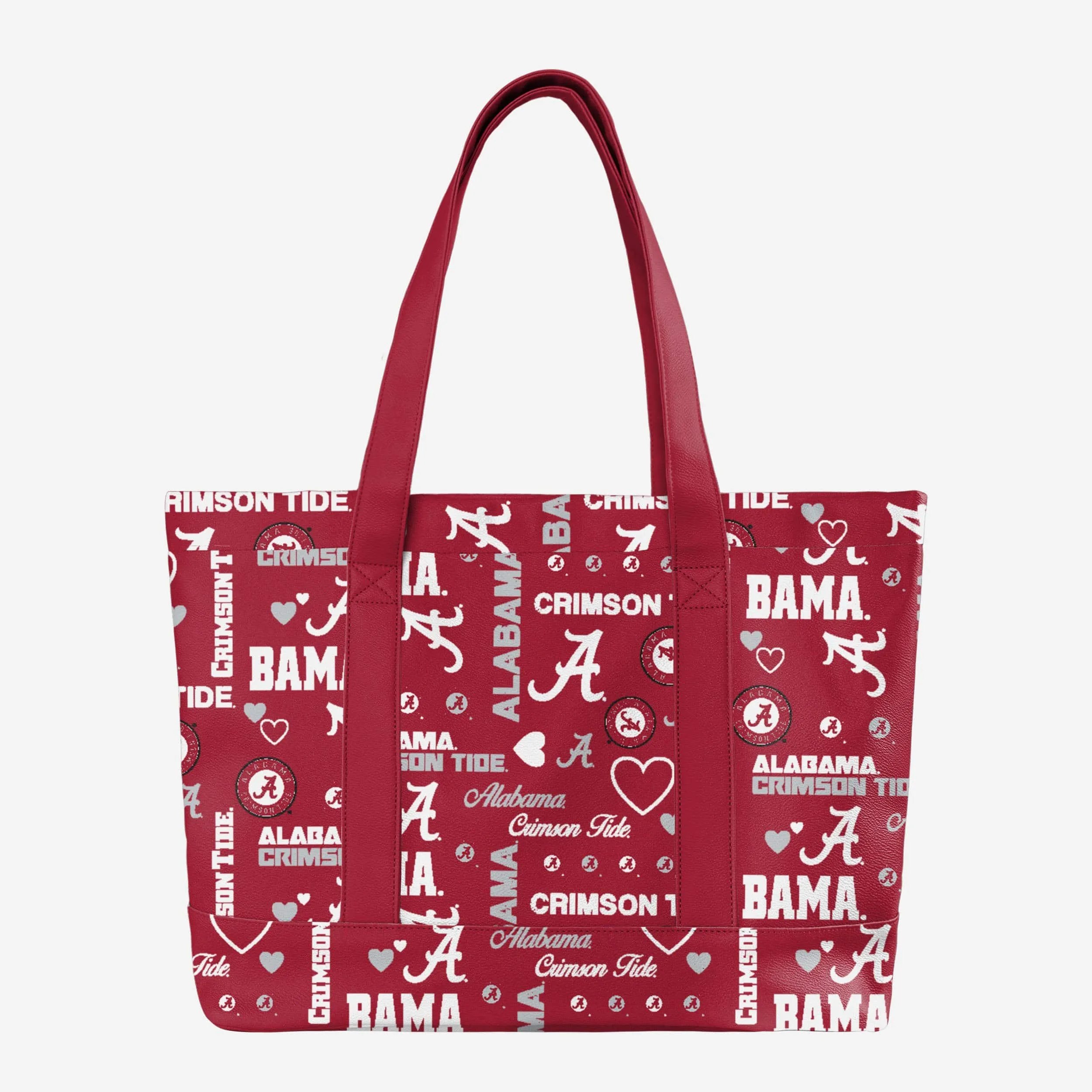 Alabama Crimson Tide Logo Love Tote Bag