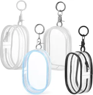 Alasum Figure Display Bag 4pcs Doll Storage Holder Portable Doll Bag with Zipper Keychain Pouches