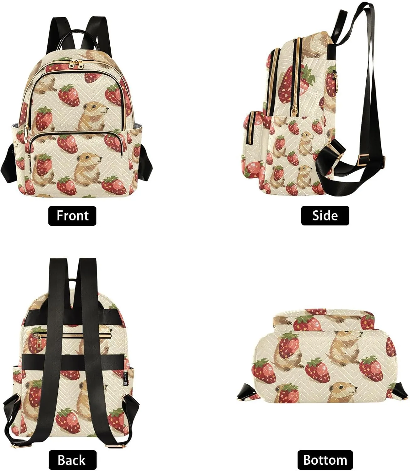 ALAZA Prairie Dog Small Backpack Purse for Women Travel Bag Lightweight Shoulder Bag Fashion Daypack