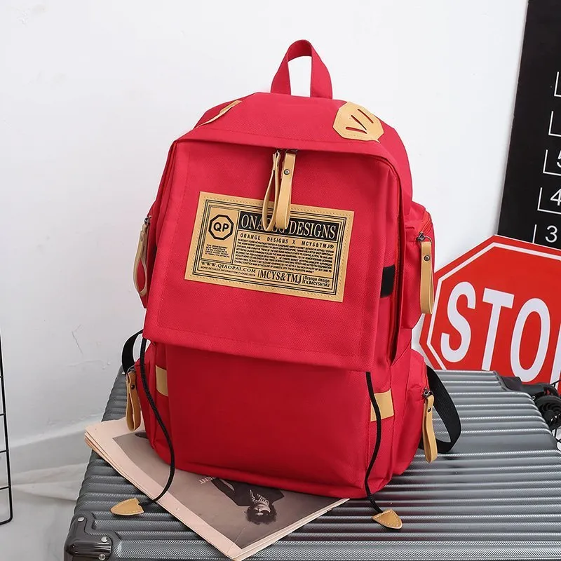 And Female Korean College Cotton Canvas Simple Cute Mori Backpacks