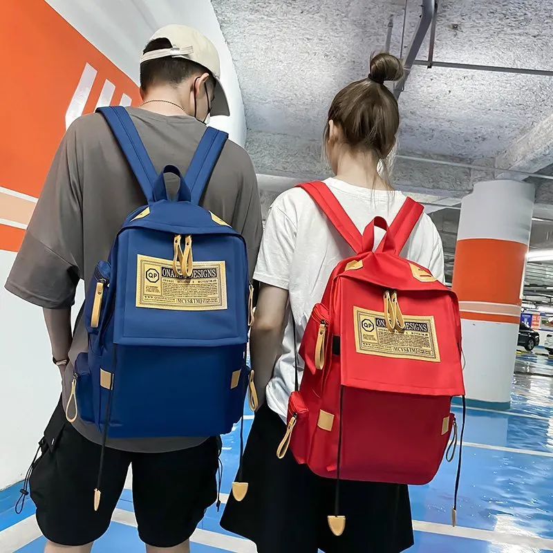 And Female Korean College Cotton Canvas Simple Cute Mori Backpacks