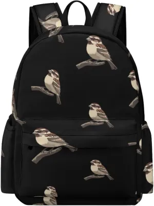 Arctic Sparrow Birds Backpack for Mens Womens Shoulder Backpacks Travel Bag Laptop 16.5x11.8x5.9in