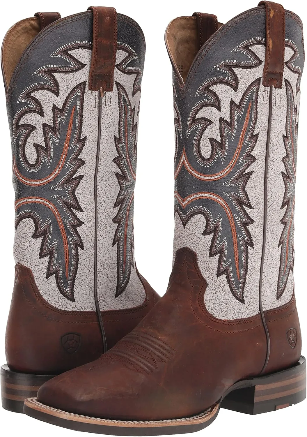 ARIAT Men's MNS Brushrider Penny BRN/Coastal Cream Western Boot