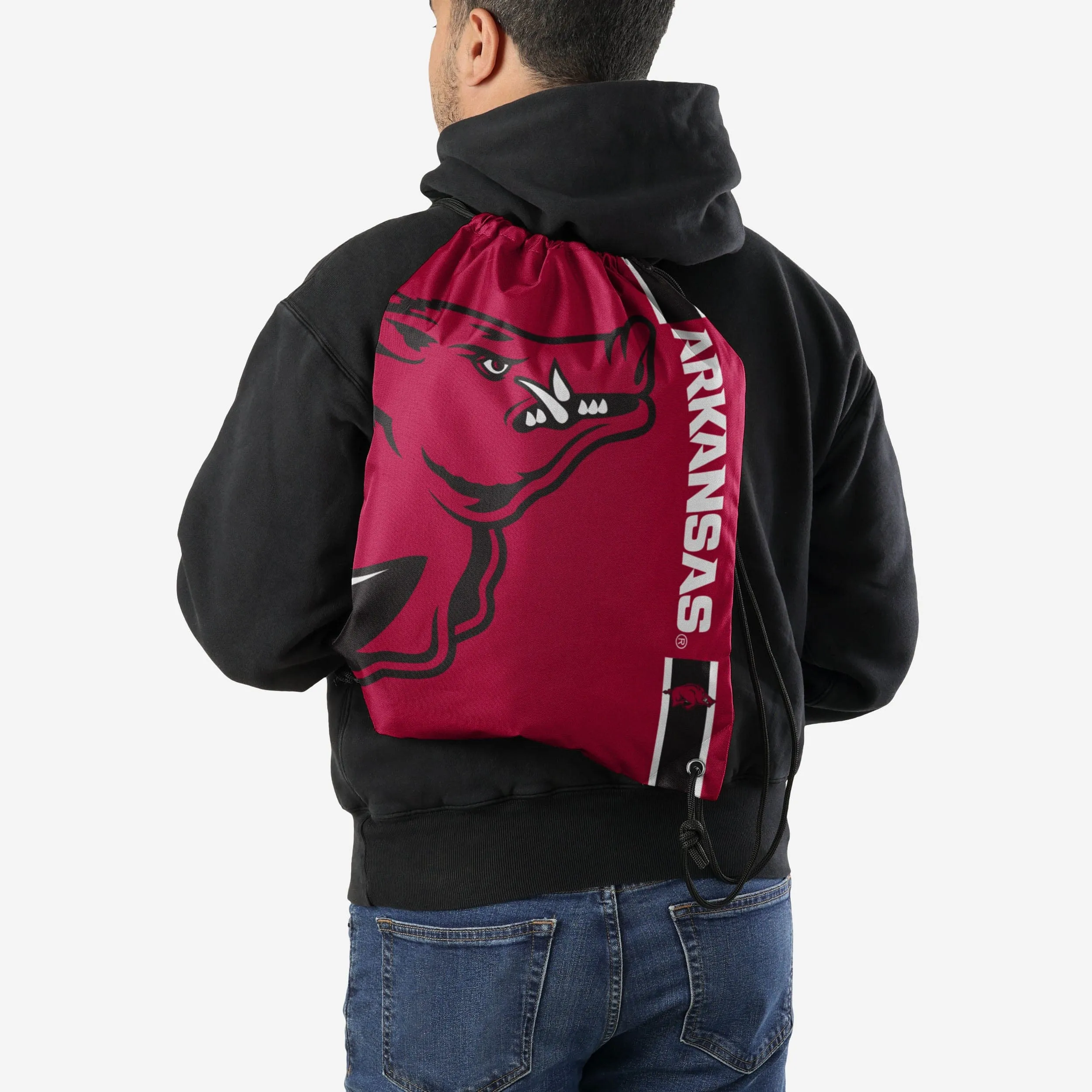 Arkansas Razorbacks Big Logo Drawstring Backpack