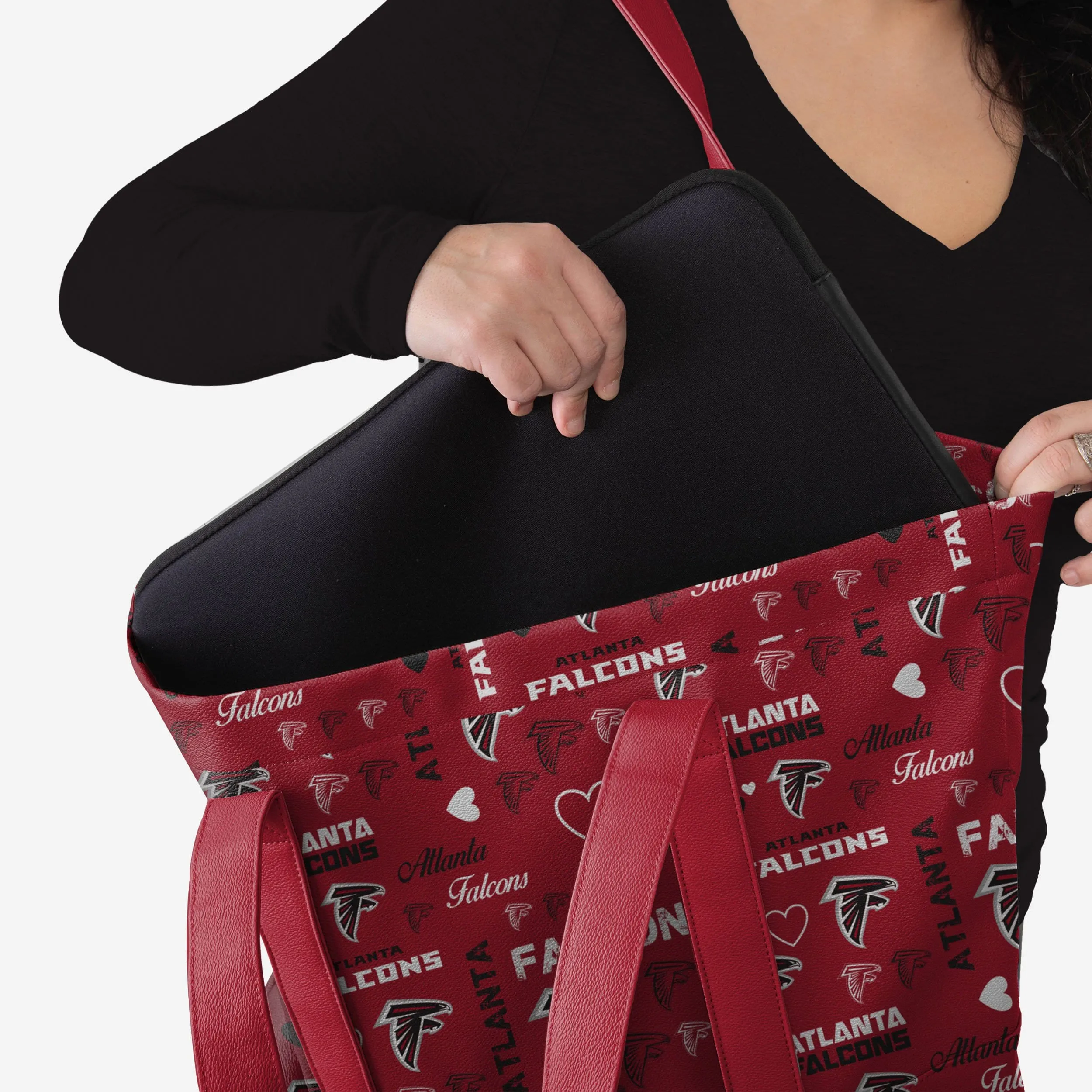 Atlanta Falcons Logo Love Tote Bag