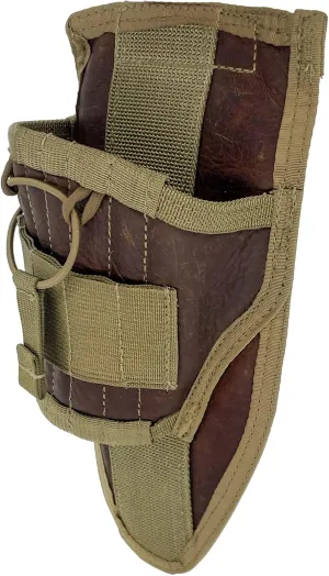 Atlas 46 AIMS Leather Drill Holster Left-Hand Configuration for 12V Drills and Impact Drivers, Semi-Rigid, Elastic Cord - Berry Compliant - Made in The USA