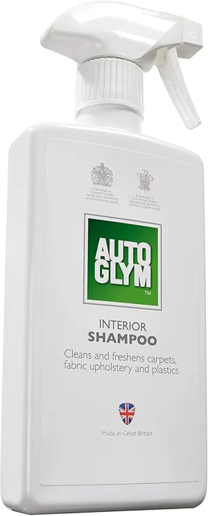 Autoglym Interior Shampoo, 500ml - Car Interior Shampoo That Cleans and Freshens Carpets, Fabrics, Upholstery and Plastics, White