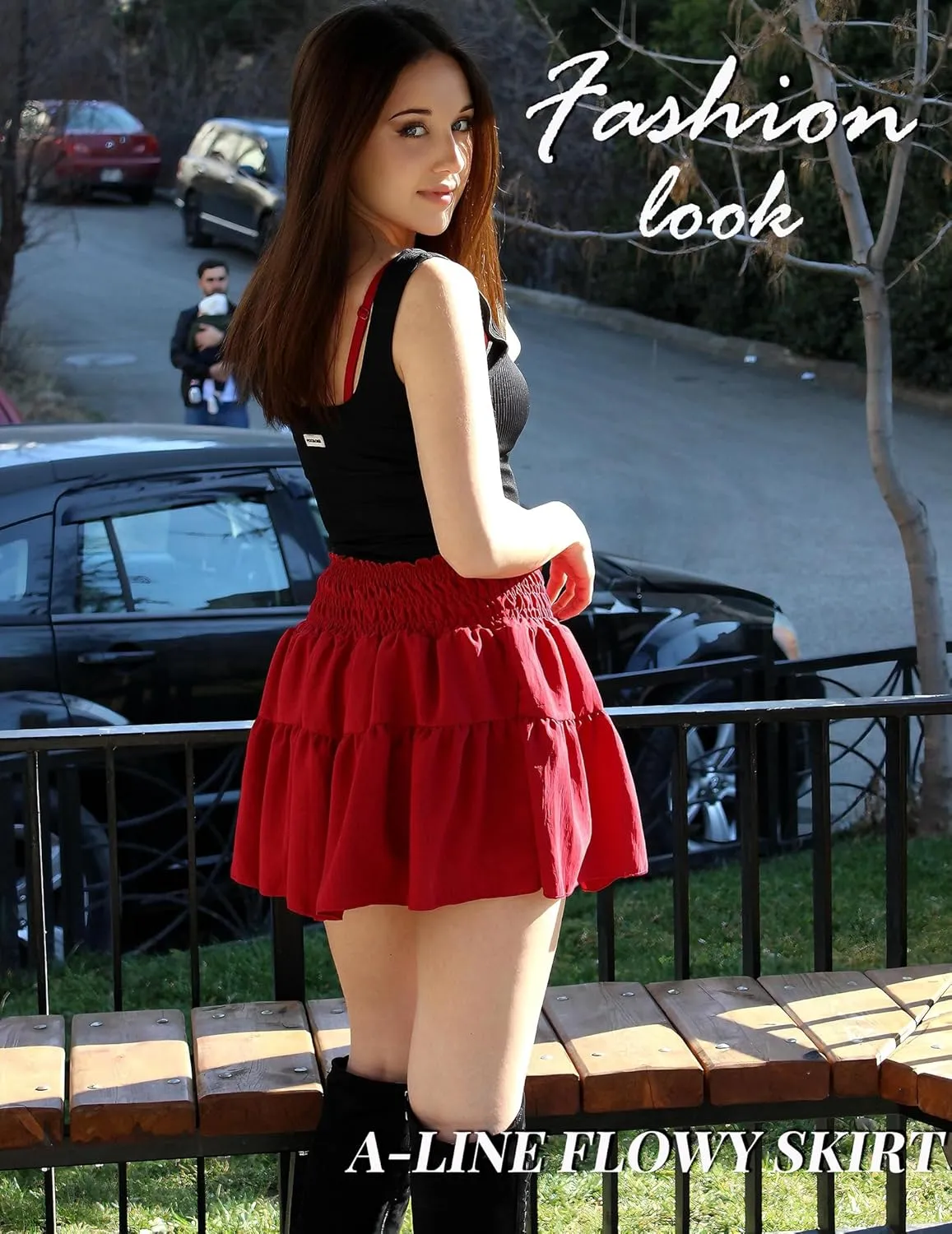 Avidlove Womens Summer Flowy Mini Skirts High Waisted Ruffle Boho Casual Cute Beach Short Skirt