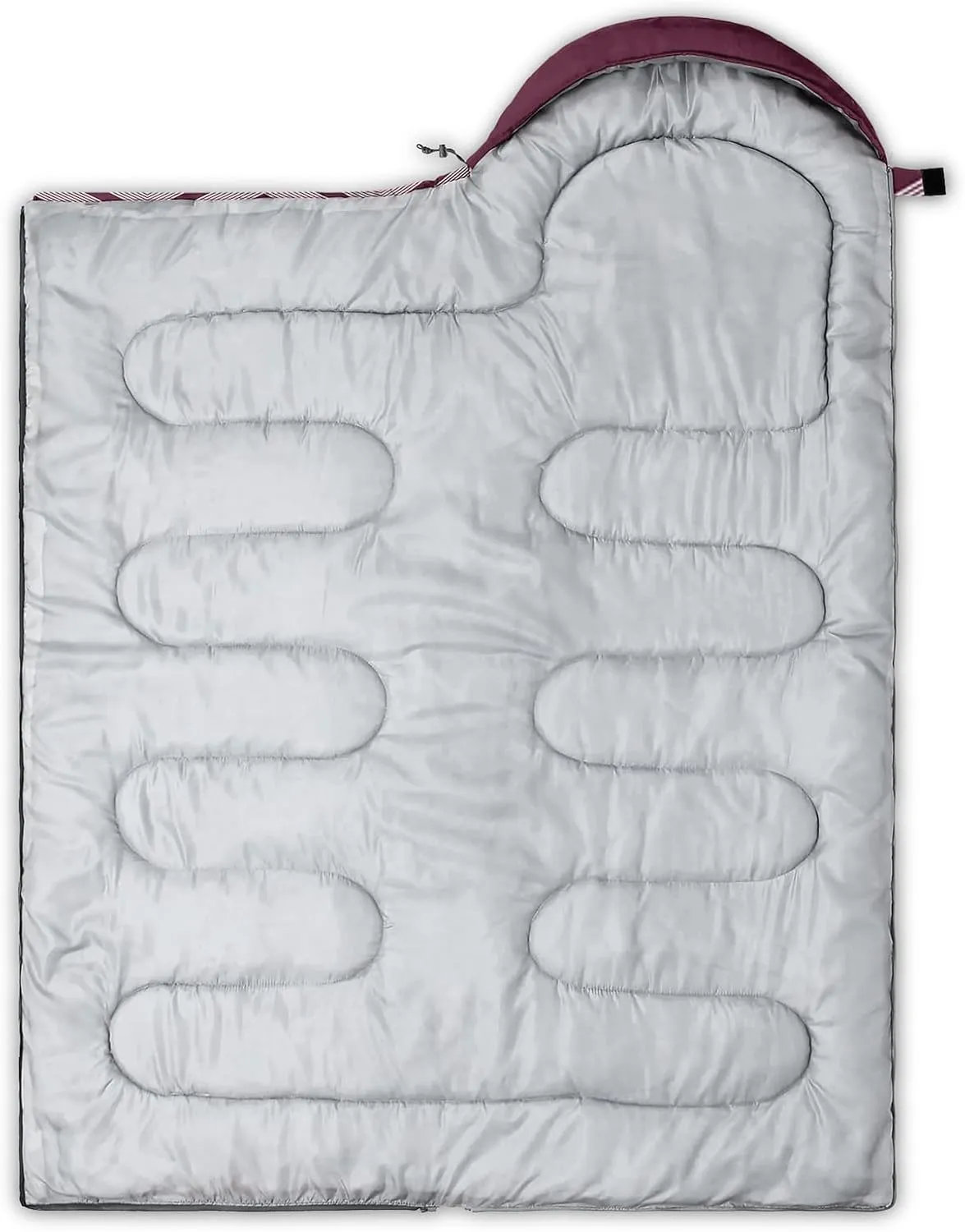 Axolotl Black and Grey Sleeping Bag for Adults,Stripe Camping Bag,3 Season Warm Cool Weather Backpacking Bag,Waterproof Portable Sleeping Bag with Compression Sack for Camping Hiking Outdoor Travel