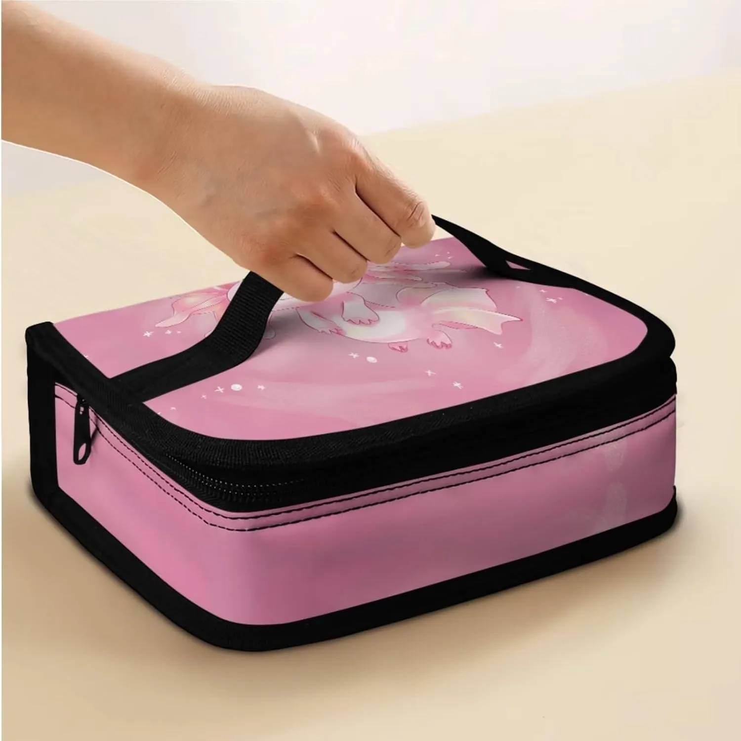 Axolotl Kids Backpack and Lunch Box Set Boys Girls 3-5 Preschool Kindergarten Supplies Essentials Aesthetic Bookbags Teen Girls School Backpack To Store Pens,Crayon Box,Snacks,and Toys