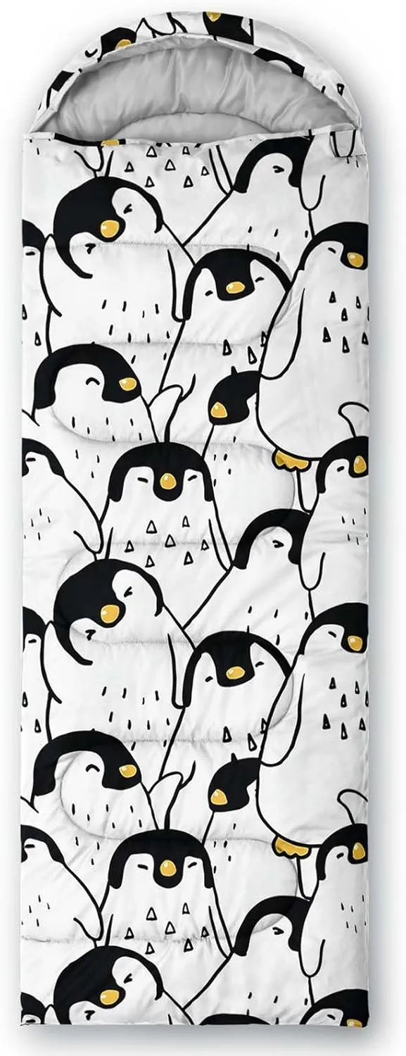 Axolotl Sleeping Bag for Kids Boys Adults,Cartoon Duck Sleeping Bag,Yellow Sleeping Bag,3 Season Warm and Cool Weather Camping Bag for Picnic Camping Outdoor Travelling Hunting Backpacking Hiking Bag