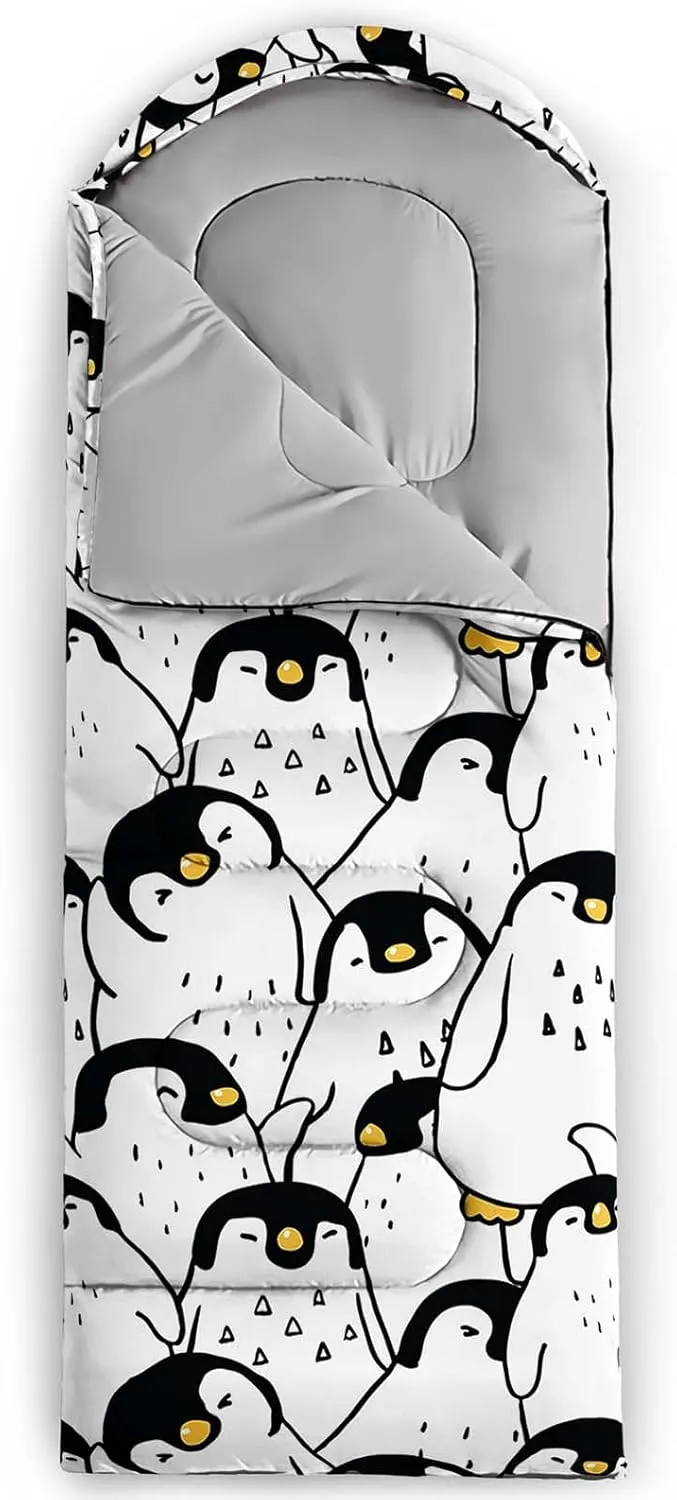 Axolotl Sleeping Bag for Kids Boys Adults,Cartoon Duck Sleeping Bag,Yellow Sleeping Bag,3 Season Warm and Cool Weather Camping Bag for Picnic Camping Outdoor Travelling Hunting Backpacking Hiking Bag